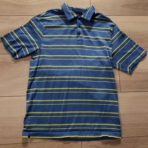 Medium Nike Fit Dry Tiger Woods Collection  Polo. Blue with Yellow